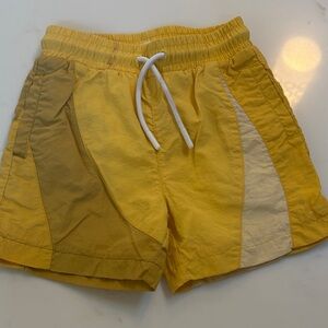 Kith Kids Yellow and Cream Shorts